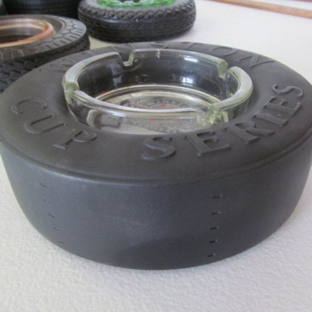 Winston Cup Glass Ash Tray Tire ashtrays